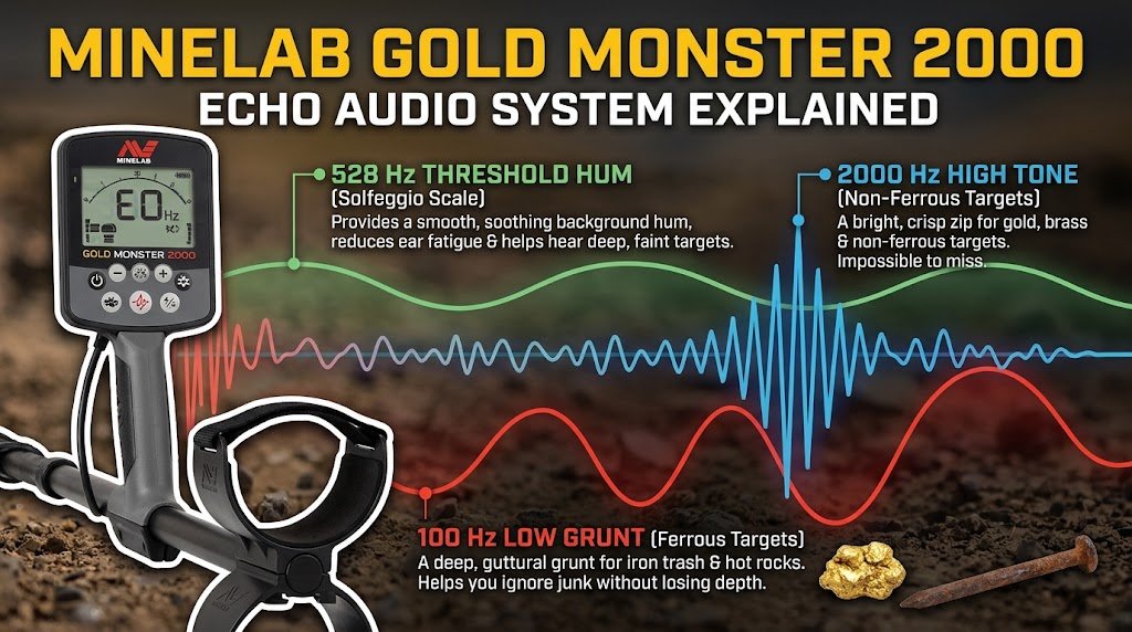 Minelab Gold Monster 2000 Echo Audio Guide: 528 Hz Threshold & Target Tones Explained 3 Minelab Goldmonster 2000 Echo Audio 1